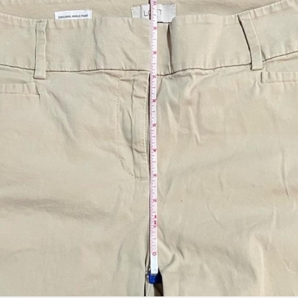 LOFT Midrise tailored flat front Cropped Pants women’s 12 - Picture 4 of 6
